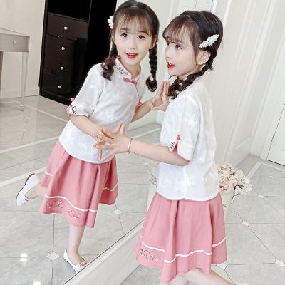 China Boutique Wholesale Girls' Chinese Style Summer Han Suit Children's Tang Suit Girls' Chinese Style Costume for sale