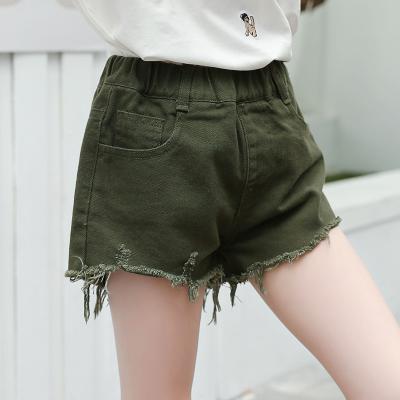 China Anti-static Hot Sale Children Cotton Fabric Summer Fashion Tassel Girls Shorts for sale