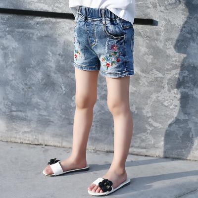 China Wholesale Price Children Anti-static Denim Embroidered Pants Summer Girls Jeans Shorts for sale