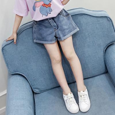 China Kids Summer Anti-Static Denim Shorts Girls Jeans Shorts High Waist Loose Hot Pants for sale