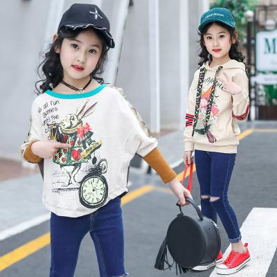 China Autumn Top Girls Cartoon Pullover Children Cotton Spring Anti-Shrink Cloth Long Sleeve T-Shirt for sale