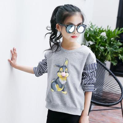 China Hot Sale Kids Cotton Anti-Shrink Cartoon Printing Casual Girls Long Sleeve T-Shirt for sale