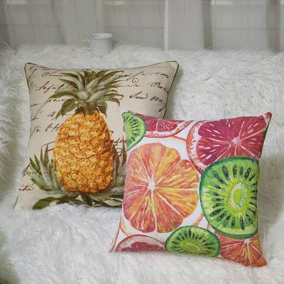 China PORTABLE Custom Size Fancy Print Watermelon Fruit Print Decorative Pillow Cushion Cover For Living Room Sofa Cushion Cover for sale