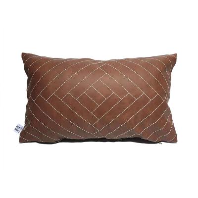 China 2022 PORTABLE New High Quality Leather Cushion Cover, Interior Car Sofa Decoration Pillowcase for sale