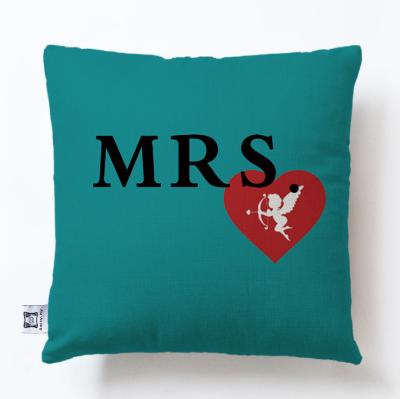 China 2022 Anti-Static Premium Valentine's Day Font Printing Cushion Cover Sofa Decoration Pillow Case for sale