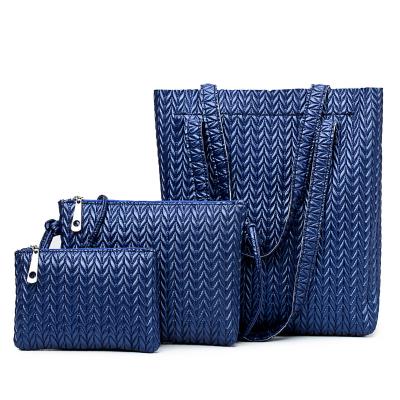 China New High Quality Women Handbags Set 3 Pcs PU Leather Purses And Handbags For Shoulder Bag Set for sale