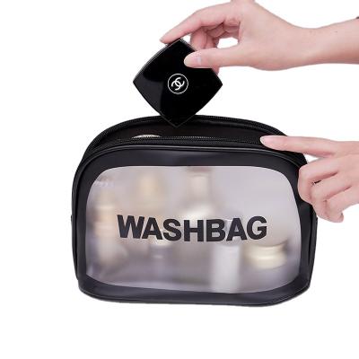 China High quality portable outdoor transparent shell leisure large capacity waterproof cosmetic bag for sale