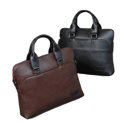 China Work New Korean Single Shoulder Briefcase Vintage Messenger Solid Color Business Men Carry Bag for sale