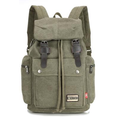 China New Couples Waterproof Backpack Leisure Travel Rucksack Solid Color Large Capacity Vintage Outdoor Backpack for sale