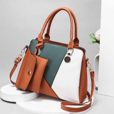 China 2021 summer new modern fashion lady bag hit color image fashionable handbag large capacity shoulder bag with messenger bag for sale