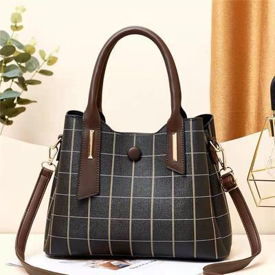 China Fashion Plaid Style Charm Lady Handbag Large Capacity Lady Shoulder Bag for sale