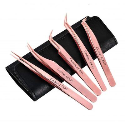 China All Types Available Custom Lash Tweezers Eyelash Extension Kit Private Label Eyelash Applicator for sale