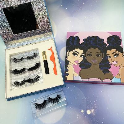 China Custom Siberian Mink Eyelashes From Mink Lashes Vendor Wholesale Private Label Natural Eyelash Packaging 3d Box for sale