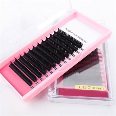 China Softer Private Label CC Curl Russian Matte Mink Individual Silk Flat Ellipse Eyelash Extensions for sale