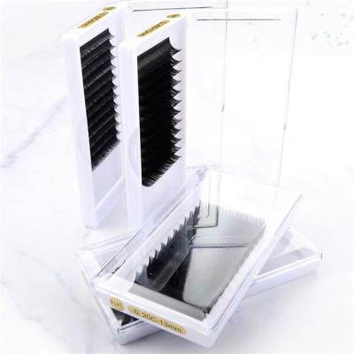 China Softer Bulk Ellipse Primer Flat Matte Black Faux Mink Synthetic Eyelash Extension Supplier for sale