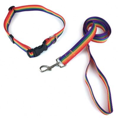 China Factory price thick material pp design dog collars and custom multicolor leashes for sale