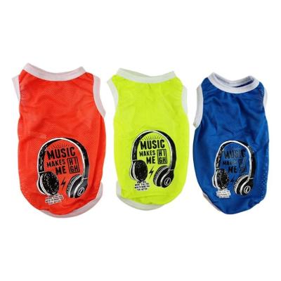 China New Design Viable Summer Dog Fun Music Vest Clothes for sale