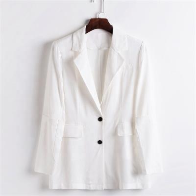 China Bestselling Women's Long Sleeve Work Office Jacket Casual Chiffon Blazer Suit Breathable Lapel Blazer for sale