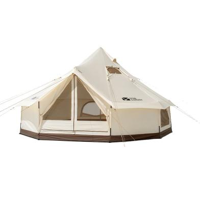 China Diagonal tying type outdoor type large space MOBI GARDEN family yurt tent thickened polyester cotton bell tent glamping era 260 for sale