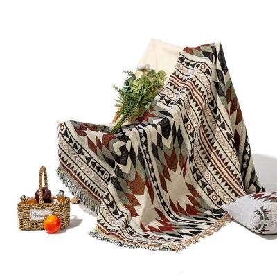 China Bohemian Mat Boho Picnic Blanket Outdoor Cotton Mobi Garden Cotton Cloth Camping Blanket for sale