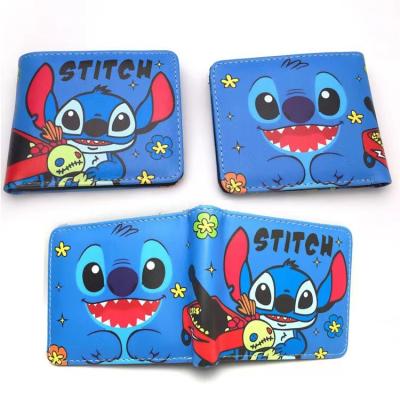 China Simple Cute Short Blue Baby Star Long Ear Stitch Cartoon Wallet PU Leather Wallet for sale