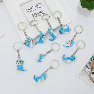 China 9PCs/set Creative cartoon cartoon keychain open small portable key ring bag accessories key ring customization for sale