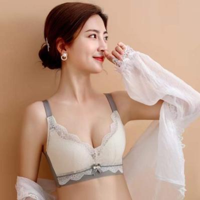 China New QUICK DRY sexy lace upper ring bra gathering less steel traceless underwear women and closing auxiliary breast adjustment bra for sale