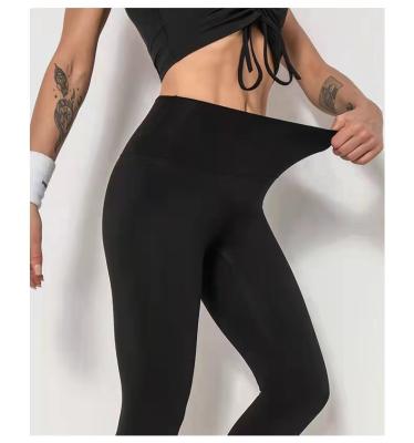 China Autumn And Winter Sports High Waist Breathable Yoga Stretch High Hip Quick-Drying Fitness Tight Thick Pants Women Lifting Pants for sale