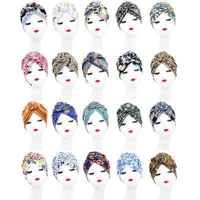 China European and American popular new style multifunctional new style African popular turban flower cap Retro swirl flower cap Bohemian fashion African hats for sale