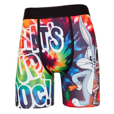 China Ice Boxer Cartoon Anime Summer Breathable Silk Fitness Running Sports Shorts Men's Underwear Sexy Men's Briefs And Boxers for sale