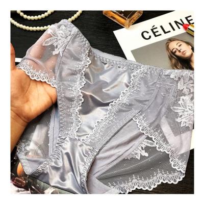 China Antibacterial Antibacterial Ladies Lace Up Sexy Lingerie Elastic Modal Boxer Top Briefs Boyshort Seamless Women Ice Silk Underwear Panties for sale