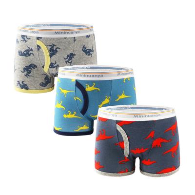 China Amazon Hot Selling Lovely Children's Underwear Lovely 3 Pieces Per Pack Cotton Soft Comfortable Kids Teen Boy Children's Boxer Shorts Underwear for sale