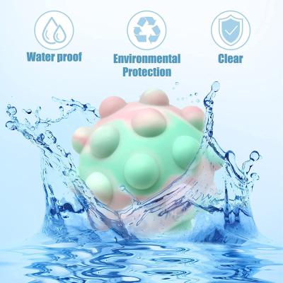 China Wholesale Latest Eco-Friendly Design Clock Compass Printed Silicone Glow In The Dark Push Sound Bubble 3D Stress Balls Wiggle Toys for sale