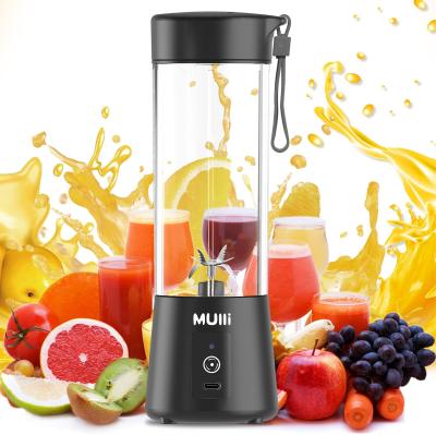 China Mini USB Household Portable Juice Plastic Electric Juicer Cup Blenders Rechargeable Home Blender and Blender 6 Blades for sale