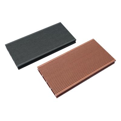 China 2021 Exterior Wooden Deck Panels Wood Texture Flooring Hardwood WPC Plastic Composite Decking Skin-friendly Eco-friendly for sale