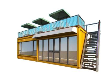 China Modern high quality two chamber prefab package shipping container container house for sale for sale