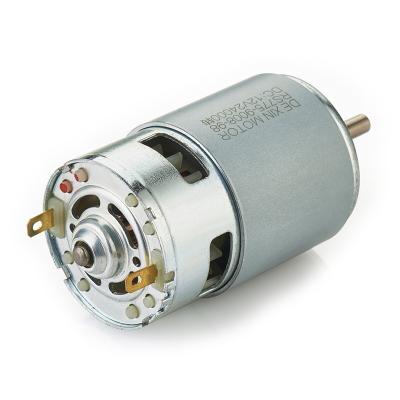 China Large torque high speed 42mm double ball bearing 775 12V 24V 20000rpm PMDC brush brushless DC motor Te koop