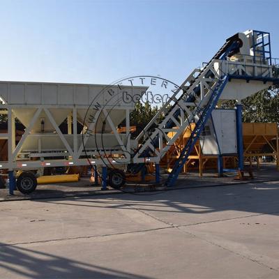 China Building Projects 25m3/H Mobile Batch Station Concrete Mixing Plant For Sale for sale