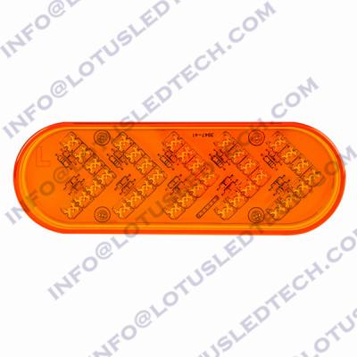 China 6 Inch Red Oval Arrow Signal 35 Diodes Led Stop / Turn / Tail Light OVAL for sale