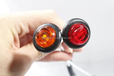 China Factory Beacon Lights 3/4 Inch Side Shockproof Round Side Straight Marker Waterproof 12 Volt Led Lights for sale