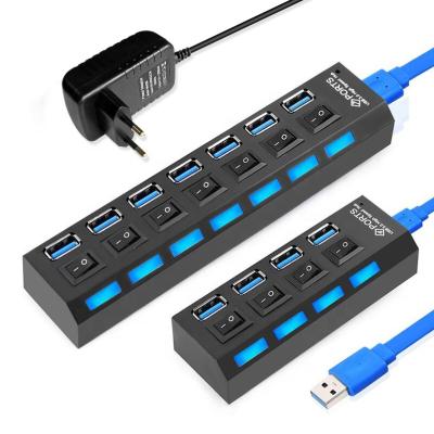 China hot hold & Game USB Device Power Switches Different 4 7 Port USB 3.0 Hub 7 Port for sale