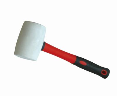 China Universal Rubber Machinist Hammer H2327 Hand Tools Mallet Hammer With Fiberglass Handle for sale