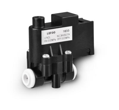 China LF42 high and low pressure switch for water dispensers, AN 0.25MPA 4.8*0.8 blade water purifier 5°C-45°C UNE NC; ZHE 18bar 24VDC LF42 for sale