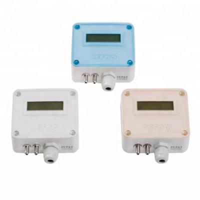 China Air Digital Display Differential Pressure Transmitter Measuring Controller For Cleanroom LEFOO LFM11 LCD Digital Air 4-20ma -10-60 1%FS for sale