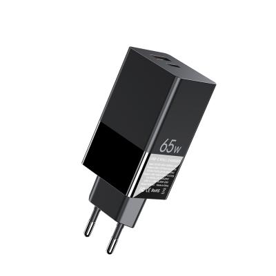 China Mobile Phone Esser GaN 65W Charger PD 3.0 QC 3.0 Quick Portable Wall Charger 2U for sale