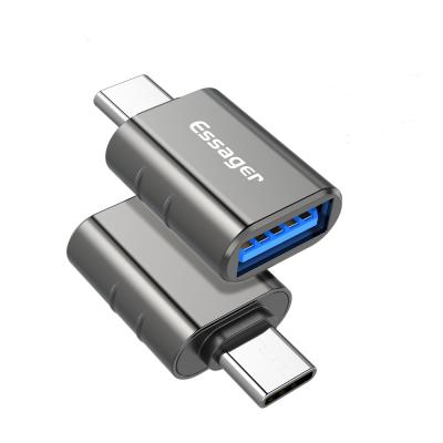 China Mobile Phone Essager Mini USB A To Type-C Adapter USB 3.0 High Speed ​​Data Transfer Support USB Fast Charging Adapter for sale