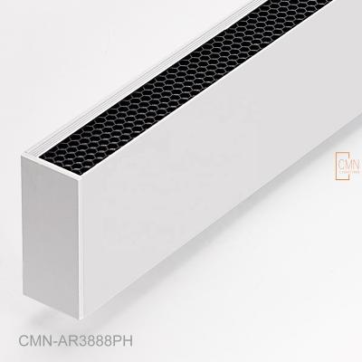 China Modern Ultra Thin Micro Prismatic Diffuser+Honeycomb 4ft Anti-Glare 40W Down+20W Up Linear LED Linear Pendant for sale