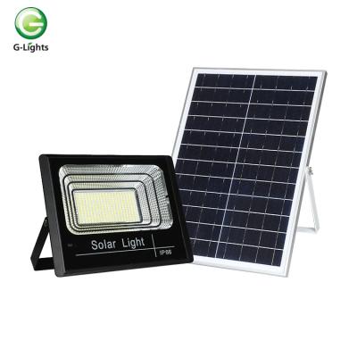 China Portable remote control waterproof garden ip66 25watt 40watt 60watt 100watt 200watt square led solar flood lamp for sale