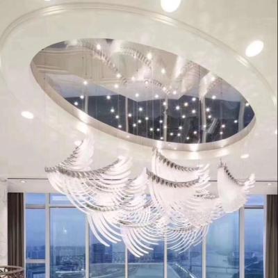 China Cheap Modern Fashion Hotel Decoration Project Interior Large Customized Crystal Chandelier for sale