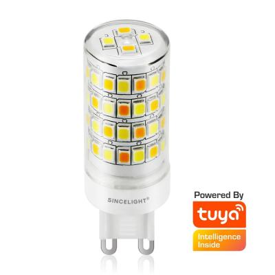 China Modern Tuya Wifi Bluetooth Dimmable G9 5W LED Smart Bulb Light 2700K-6500K for sale